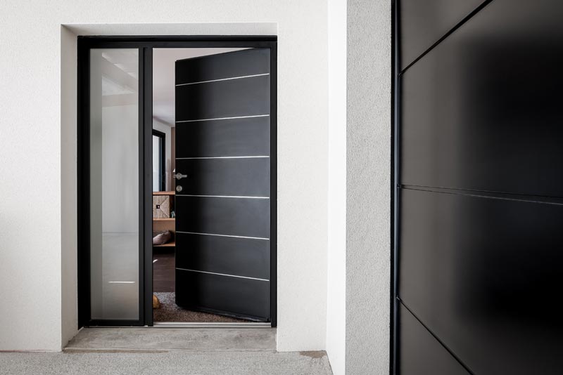 Porte d'entrée Aluminium Kline RAL 9005 Noir texturé