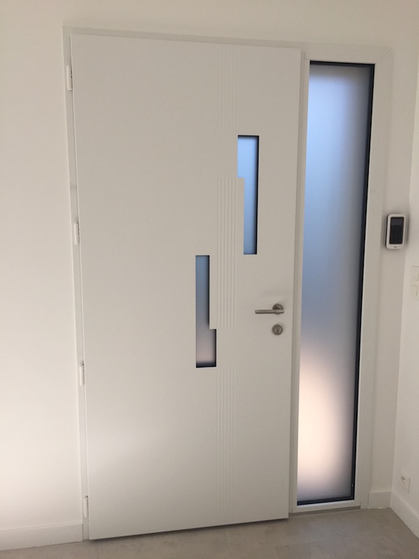 Porte d'entrée Aluminium K.Line intérieur blanc